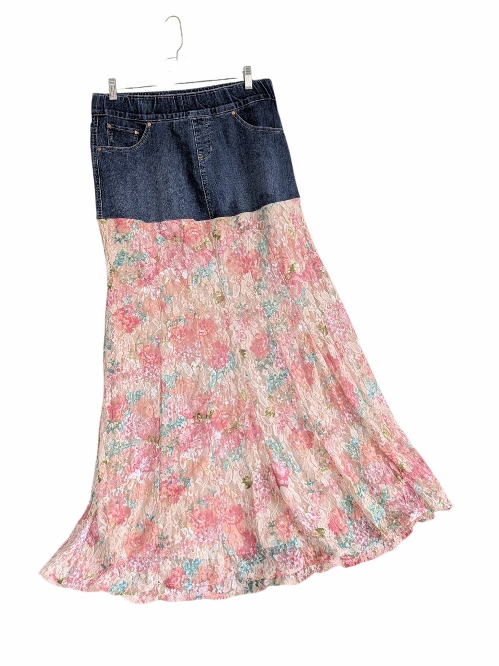 Boho Chic Upcycled Maxi | Unique One-of-a-Kind Sustainable Skirt, Medium